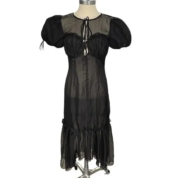 lpa sheer dress Lpa Ophelia Midi Dress by LPA